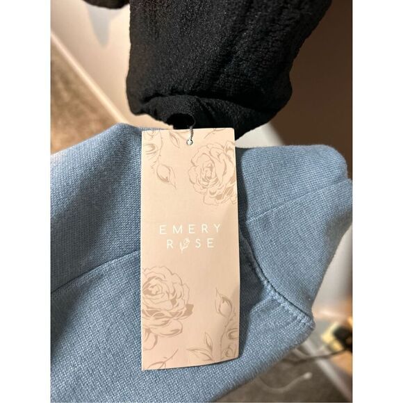 Emery rose black romper size large C19-13 (J) - Picture 3 of 4